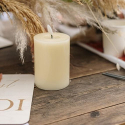 Bougies led en cire naturelle